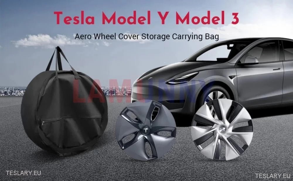 Tesla Model 3 Y Wheel Cover Storage Bag for 18"or 19" - TESLARY Tesla Shop Accessories Europe Nederlands Ireland Deutschland Espana Alicante France Italia