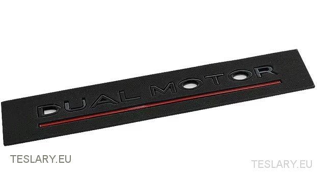 Tesla Model 3/Y Dual Motor Logo Emblem Black , Red , Chrome , Gold - TESLARY Tesla Shop Accessories Europe Nederlands Ireland Deutschland Espana Alicante France Italia
