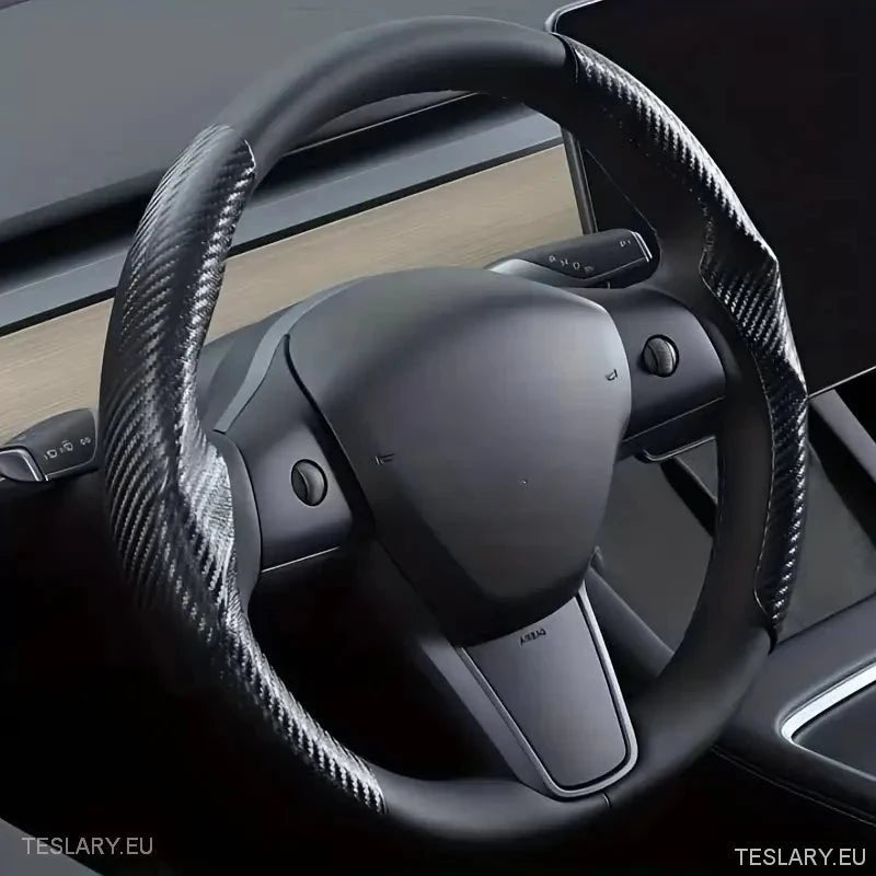 Tesla 3/Y Modified Carbon Fibre Non Slip Sports Steering Wheel - Tesla Shop Europe - TESLARY.IE Ireland - France boutique- Deutschland Geschäft- España comercio - Nederland winkel- TESLARY.IE