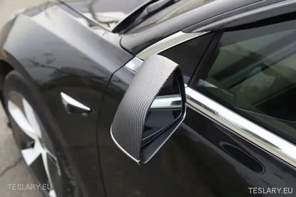 Tesla Model 3/Y Side Mirror Protective Cover in Carbon Gloss and Matte - Tesla Shop Europe - TESLARY.IE Ireland - France boutique- Deutschland Geschäft- España comercio - Nederland winkel- TESLARY.IE