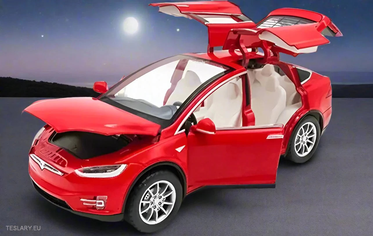 Tesla Model Model X  1:24 Unofficial Version ( RED ) - Tesla Shop Europe - TESLARY.IE Ireland - France boutique- Deutschland Geschäft- España comercio - Nederland winkel- TESLARY.IE