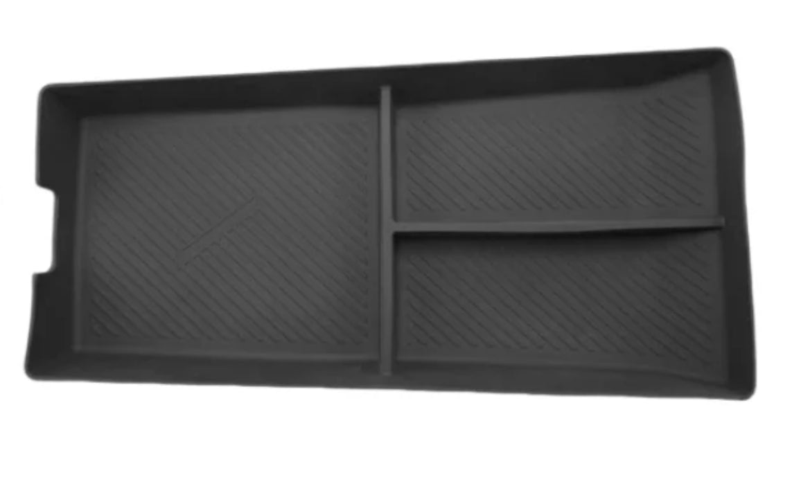 TESLA Model S / X 2022 - 2025 Centre Console Lower Cushion Tray Black - TESLARY Tesla Shop Accessories Europe Nederlands Dublin Cork Ireland Deutschland Espana Alicante France Italia