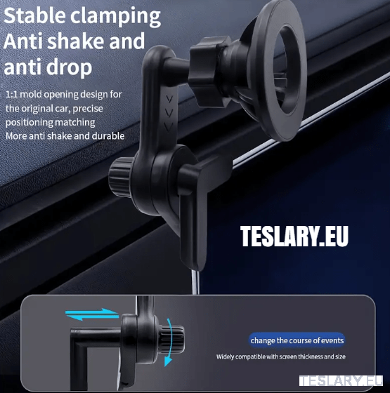Tesla Model S X Y 3 Screen Phone Mount Holder 360 Degree - TESLARY Tesla Shop Accessories Europe Nederlands Dublin Cork Ireland Deutschland Espana Alicante France Italia