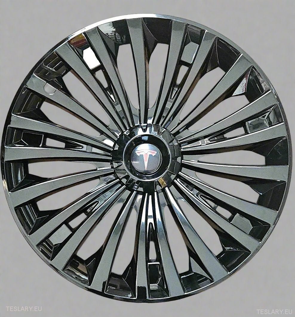 Tesla Model Y 19" Full Coverage Cyclone Wheel Covers - Gloss Black - TESLARY Tesla Shop Accessories Europe Nederlands Dublin Cork Ireland Deutschland Espana Alicante France Italia