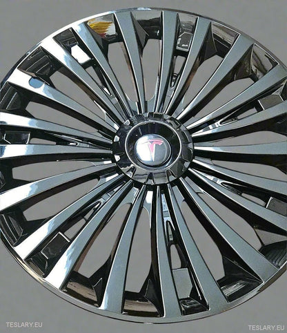 Tesla Model Y 19" Full Coverage Cyclone Wheel Covers - Gloss Black - TESLARY Tesla Shop Accessories Europe Nederlands Dublin Cork Ireland Deutschland Espana Alicante France Italia