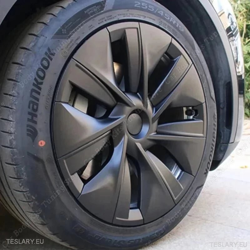 TESLA MODEL Y 19" PERFORMANCE FULL COVER WHEEL HUBS - TESLARY Tesla Shop Accessories Europe Nederlands Ireland Deutschland Espana Alicante France Italia