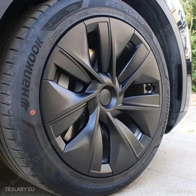 TESLA MODEL Y 19" PERFORMANCE FULL COVER WHEEL HUBS - TESLARY Tesla Shop Accessories Europe Nederlands Ireland Deutschland Espana Alicante France Italia
