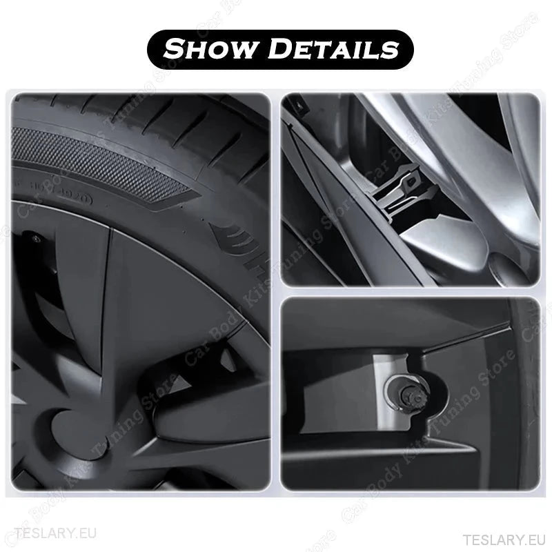 TESLA MODEL Y 19" PERFORMANCE FULL COVER WHEEL HUBS - TESLARY Tesla Shop Accessories Europe Nederlands Ireland Deutschland Espana Alicante France Italia