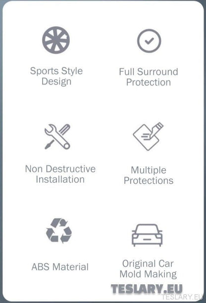 TESLA MODEL Y 19" UNIQUE S14 FULL COVER WHEEL HUBS BLACK & SILVER - TESLARY Tesla Shop Accessories Europe Nederlands Dublin Cork Ireland Deutschland Espana Alicante France Italia