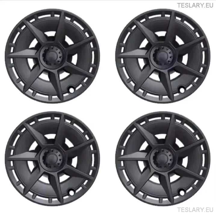 TESLA MODEL Y 19" UNIQUE S7 FULL COVER WHEEL HUBS - TESLARY Tesla Shop Accessories Europe Nederlands Ireland Deutschland Espana Alicante France Italia