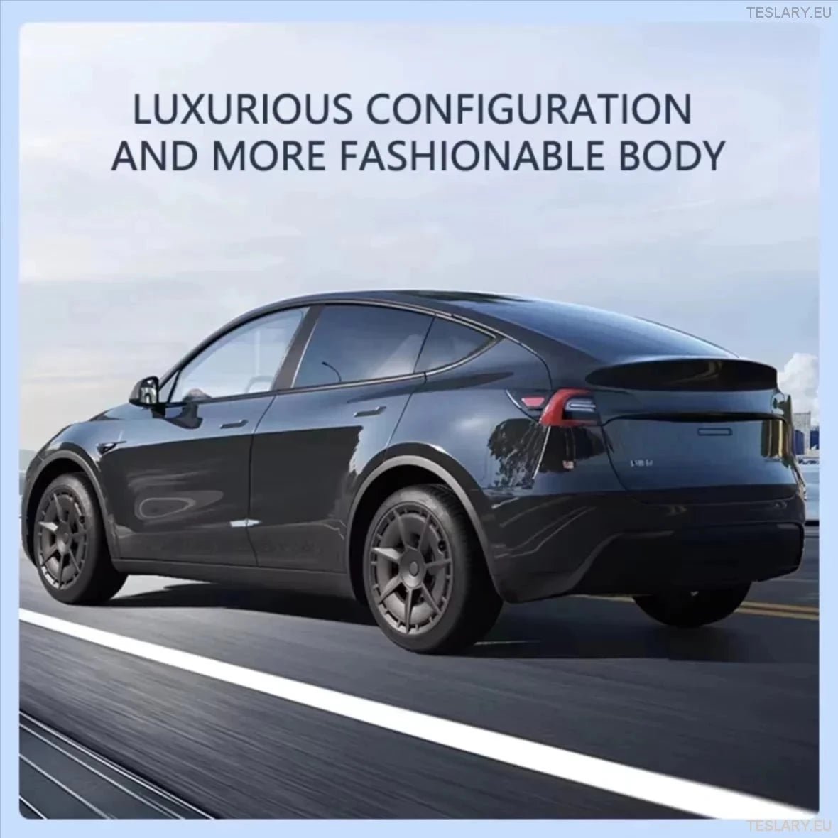 TESLA MODEL Y 19" UNIQUE S7 FULL COVER WHEEL HUBS - TESLARY Tesla Shop Accessories Europe Nederlands Ireland Deutschland Espana Alicante France Italia