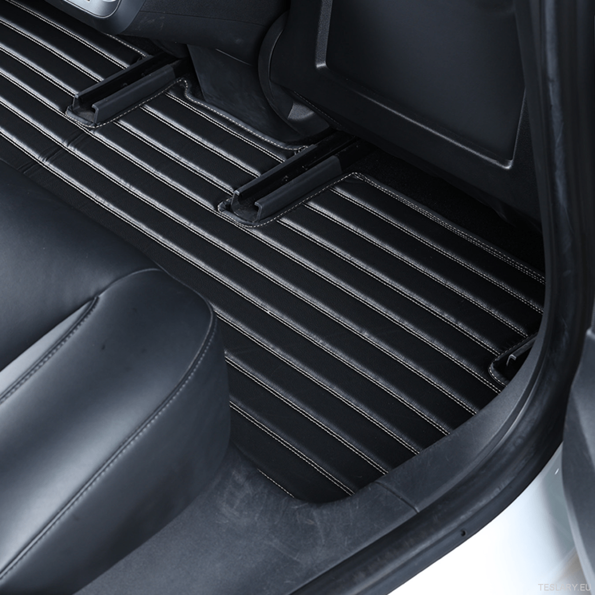 Tesla Model Y 2019 - 2025 Right - Hand Drive Car Mats, Three - Layer PVC Stripe Design, Luxury & Durable Floor Mat Accessories for Car Interior - TESLARY Tesla Shop Accessories Europe Nederlands Dublin Cork Ireland Deutschland Espana Alicante France Italia