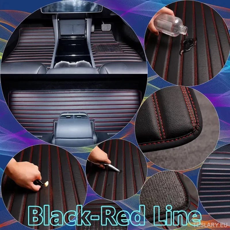 Tesla Model Y 2019 - 2025 Right - Hand Drive Car Mats, Three - Layer PVC Stripe Design, Luxury & Durable Floor Mat Accessories for Car Interior - TESLARY Tesla Shop Accessories Europe Nederlands Dublin Cork Ireland Deutschland Espana Alicante France Itali