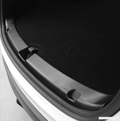 Tesla Model Y 2021 - 2024 ABS Trunk Protector Guard Carbon Fiber Style - TESLARY Tesla Shop Accessories Europe Nederlands Dublin Cork Ireland Deutschland Espana Alicante France Italia