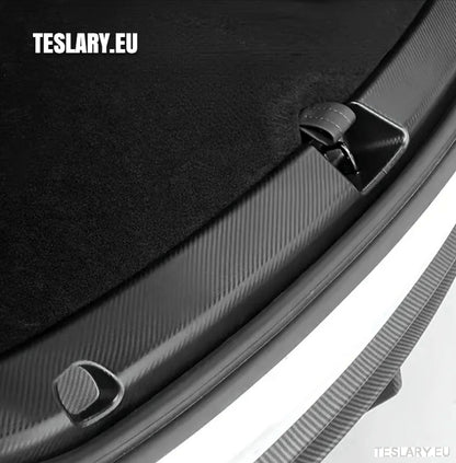 Tesla Model Y 2021 - 2024 ABS Trunk Protector Guard Carbon Fiber Style - TESLARY Tesla Shop Accessories Europe Nederlands Dublin Cork Ireland Deutschland Espana Alicante France Italia
