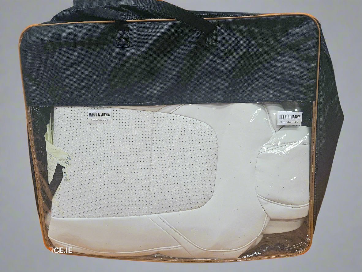 TESLA Model Y Custom Faux Leather Car Seat Covers - Waterproof, Stitched Design, Custom Fit for Enhanced Comfort and Style - TESLARY Tesla Shop Accessories Europe Nederlands Dublin Cork Ireland Deutschland Espana Alicante France Italia