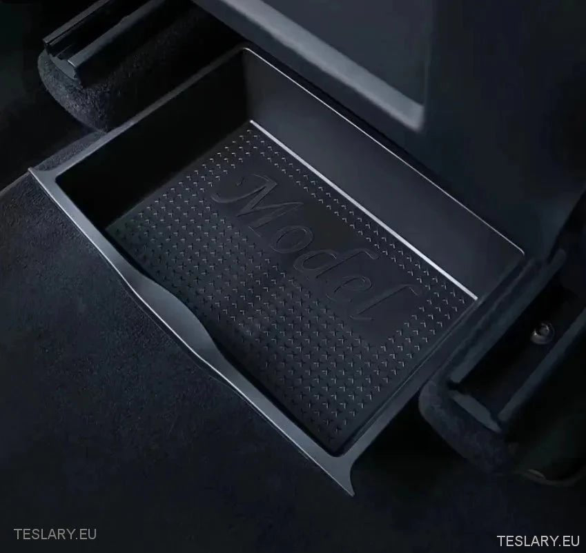 Tesla Model Y Front & Rear TPU Seat Tray Drawer Organisers - TESLARY Tesla Shop Accessories Europe Nederlands Ireland Deutschland Espana Alicante France Italia