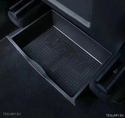 Tesla Model Y Front & Rear TPU Seat Tray Drawer Organisers - TESLARY Tesla Shop Accessories Europe Nederlands Ireland Deutschland Espana Alicante France Italia