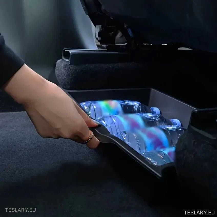 Tesla Model Y Front & Rear TPU Seat Tray Drawer Organisers - TESLARY Tesla Shop Accessories Europe Nederlands Ireland Deutschland Espana Alicante France Italia