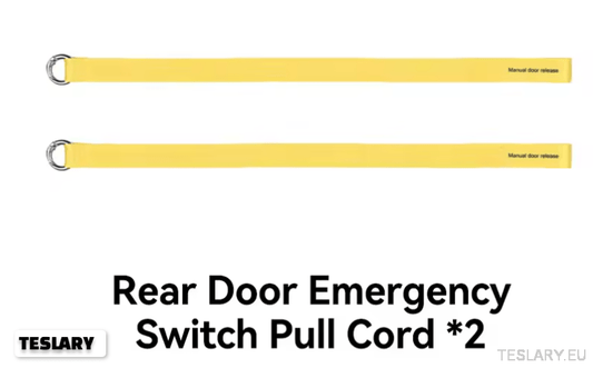 TESLA MODEL Y Rear Door Emergency Manuel Door Release Cord Juniper 2021 - 2025 - TESLARY Tesla Shop Accessories Europe Nederlands Dublin Cork Ireland Deutschland Espana Alicante France Italia