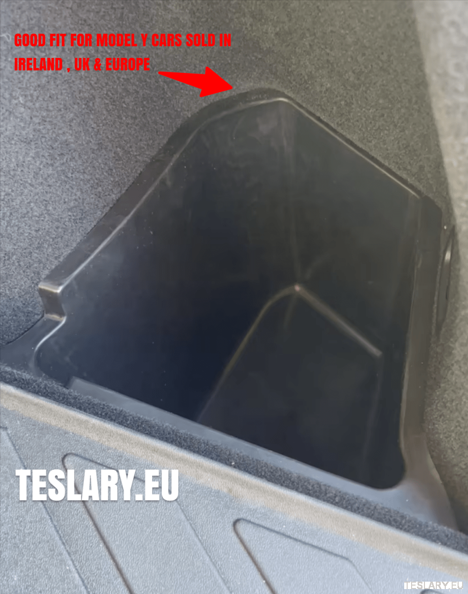 Tesla Model Y Trunk Organiser Side Pockets with Lids ( 2 ) - TESLARY Tesla Shop Accessories Europe Nederlands Dublin Cork Ireland Deutschland Espana Alicante France Italia