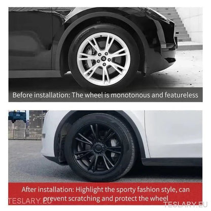 Tesla Y 19" Sport Gemini Style Wheel Cover in Black - Tesla Shop Europe - TESLARY.IE Ireland - France boutique- Deutschland Geschäft- España comercio - Nederland winkel- TESLARY.IE