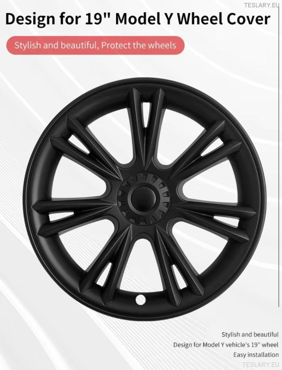 Tesla Model Y UNIQUE S14 19" Gemini Style - Matte Black - TESLARY Tesla Shop Accessories Europe Nederlands Ireland Deutschland Espana Alicante France Italia