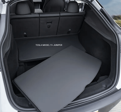 Tesla Model Y / Y+ Juniper/ 3 / 3+ Highland PU Leather Trunk Mats / Cargo Liners - TESLARY Tesla Shop Accessories Europe Nederlands Dublin Cork Ireland Deutschland Espana Alicante France Italia