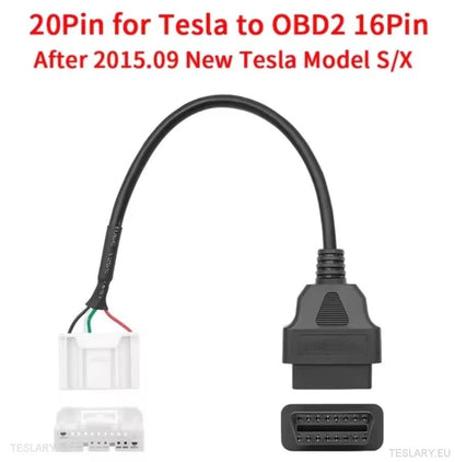 Tesla ODB2 Diagnostic Line Adapter Cables for Models S / X / 3 / Y - TESLARY Tesla Shop Accessories Europe Nederlands Ireland Deutschland Espana Alicante France Italia