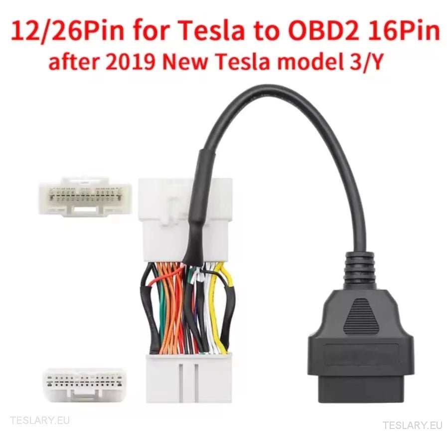 Tesla ODB2 Diagnostic Line Adapter Cables for Models S / X / 3 / Y - TESLARY Tesla Shop Accessories Europe Nederlands Ireland Deutschland Espana Alicante France Italia