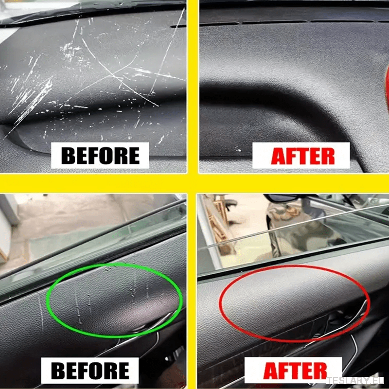 Tesla & Other EVs Interior Scratch Repair Kit - Dashboard & Plastic Repair Solution for Enhanced Shine, Minor Scratch Remover, with Applicator Pad - TESLARY Tesla Shop Accessories Europe Nederlands Dublin Cork Ireland Deutschland Espana Alicante France Italia