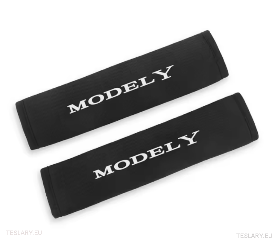 Tesla Seat Belt Shoulder Protector with Logo ( 2 Pieces ) - TESLARY Tesla Shop Accessories Europe Nederlands Dublin Cork Ireland Deutschland Espana Alicante France Italia
