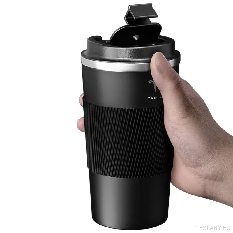 Tesla Series Stainless Steel Thermal Mug with Tesla Logo - TESLARY Tesla Shop Accessories Europe Nederlands Ireland Deutschland Espana Alicante France Italia