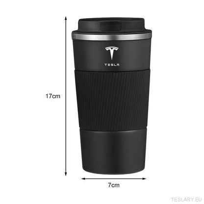 Tesla Series Stainless Steel Thermal Mug with Tesla Logo - TESLARY Tesla Shop Accessories Europe Nederlands Ireland Deutschland Espana Alicante France Italia