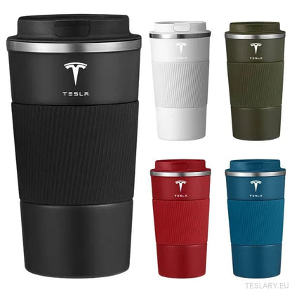 Tesla Series Stainless Steel Thermal Mug with Tesla Logo - TESLARY Tesla Shop Accessories Europe Nederlands Ireland Deutschland Espana Alicante France Italia