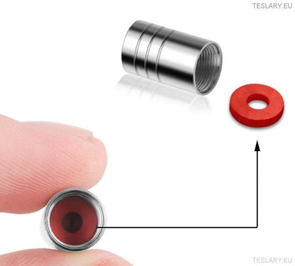 Tesla Tyre Air Valves with Model 3 or Model Y Logo - TESLARY Tesla Shop Accessories Europe Nederlands Ireland Deutschland Espana Alicante France Italia