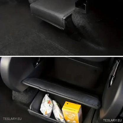 Tesla Y Rear Storage Centre Console Organiser PU Leather - Tesla Shop Europe - TESLARY.IE Ireland - France boutique- Deutschland Geschäft- España comercio - Nederland winkel- TESLARY.IE