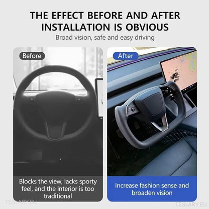 Tesla Yoke Style Steering Wheel for Model 3 Highland - TESLARY Tesla Shop Accessories Europe Nederlands Ireland Deutschland Espana Alicante France Italia