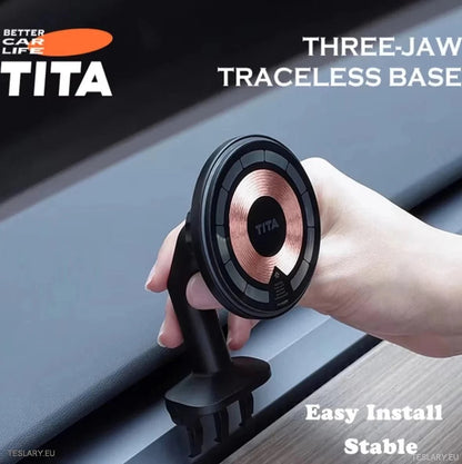Tita Magnetic Phone Charger with Optional Speedmeter for Tesla Model 3 and Y - TESLARY Tesla Shop Accessories Europe Nederlands Ireland Deutschland Espana Alicante France Italia