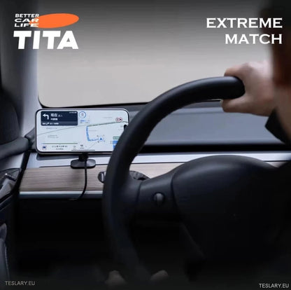Tita Magnetic Phone Charger with Optional Speedmeter for Tesla Model 3 and Y - TESLARY Tesla Shop Accessories Europe Nederlands Ireland Deutschland Espana Alicante France Italia