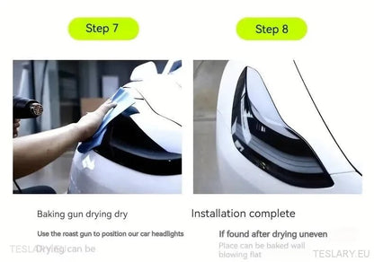 TPU Front Headlight Black Tint for Tesla Model 3 , Y & Highland - TESLARY Tesla Shop Accessories Europe Nederlands Ireland Deutschland Espana Alicante France Italia