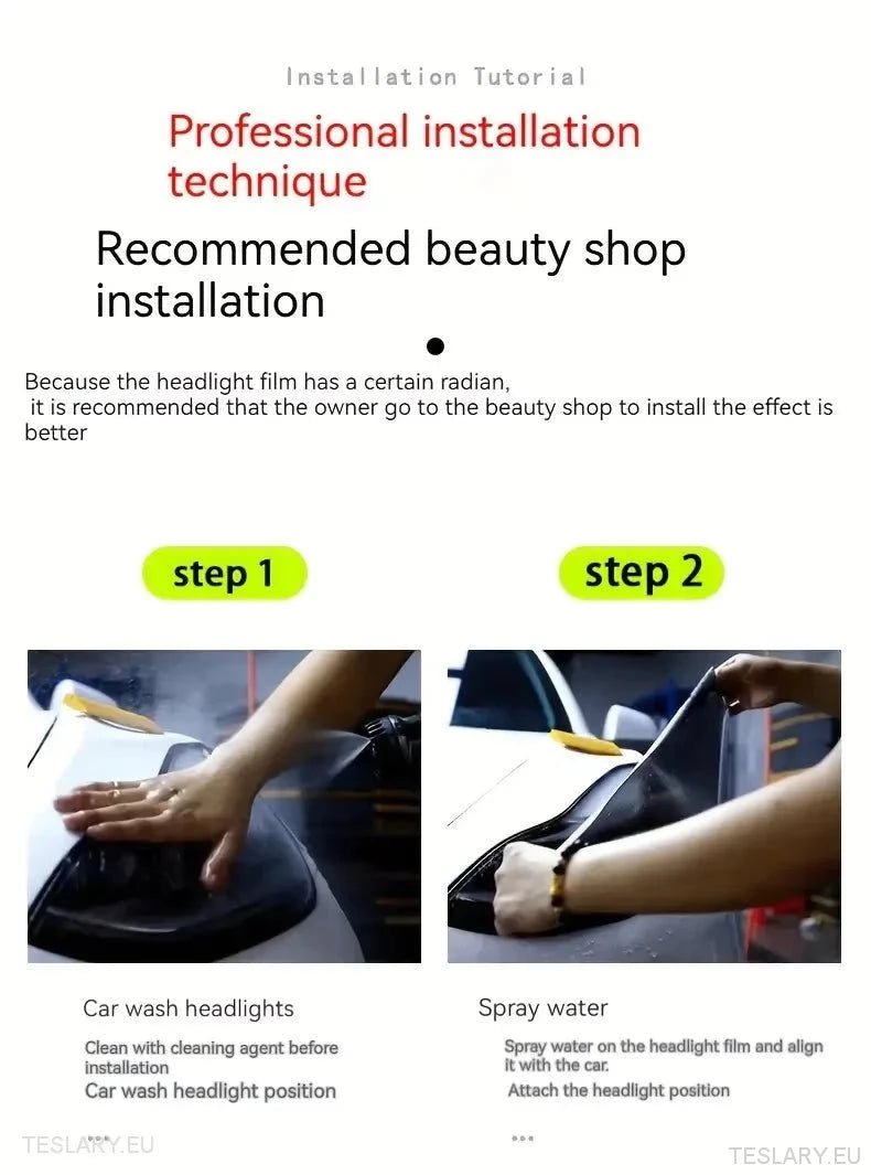 TPU Front Headlight Black Tint for Tesla Model 3 , Y & Highland - TESLARY Tesla Shop Accessories Europe Nederlands Ireland Deutschland Espana Alicante France Italia