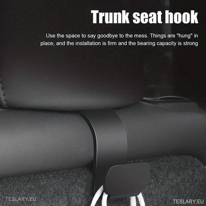 Trunk Hooks for the Tesla Model Y Rear Seat Headrests - Tesla Shop Europe - TESLARY.IE Ireland - France boutique- Deutschland Geschäft- España comercio - Nederland winkel- TESLARY.IE