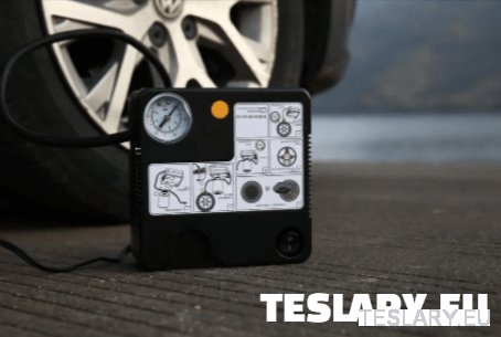 Tyre Puncture Repair Kit with Compressor and Storage Bag - TESLARY Tesla Shop Accessories Europe Nederlands Dublin Cork Ireland Deutschland Espana Alicante France Italia