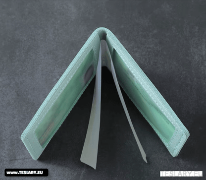 Ultra - Thin Leather ID / Card / License Holder With TESLA LOGO Back - TESLARY Tesla Shop Accessories Europe Nederlands Dublin Cork Ireland Deutschland Espana Alicante France Italia