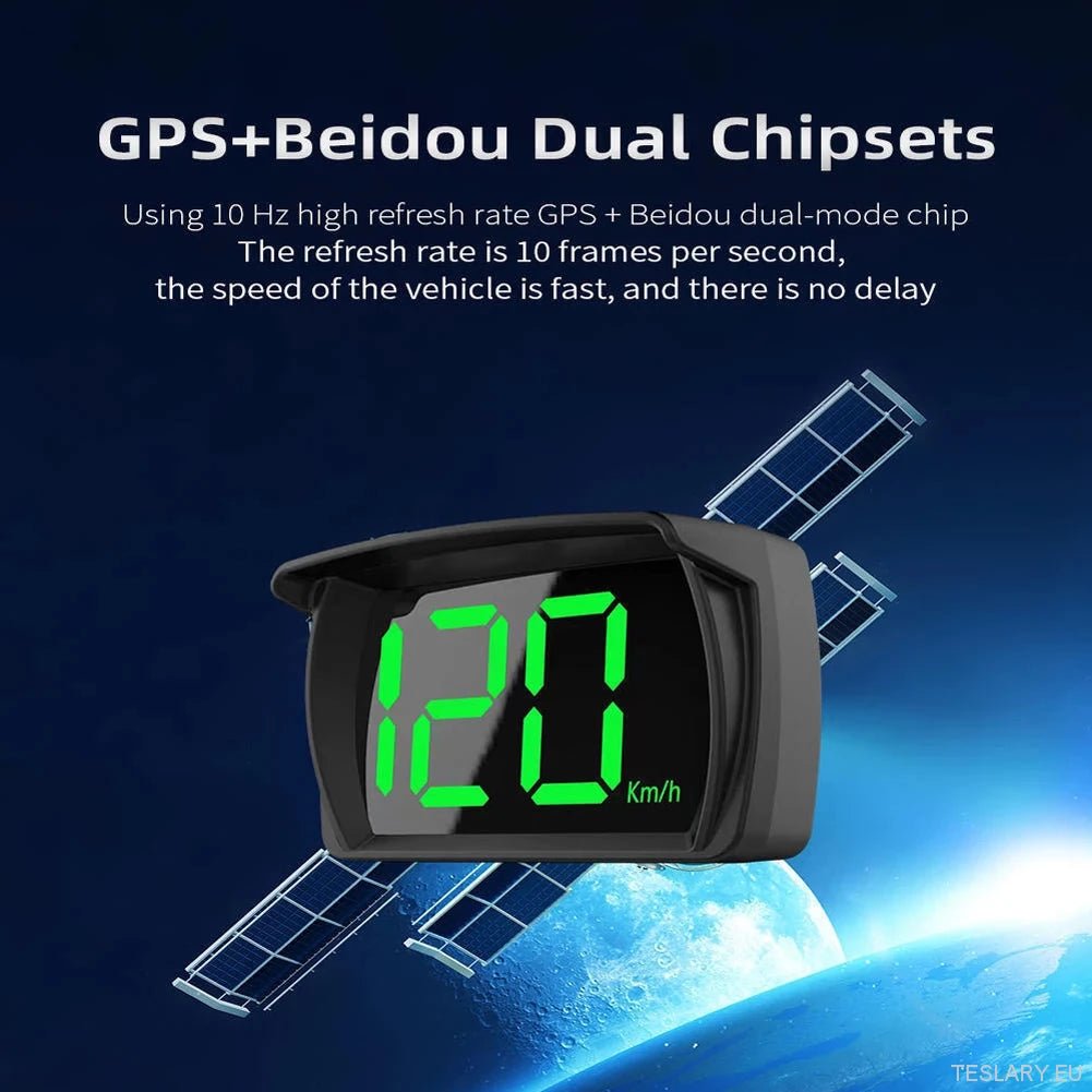 Universal GPS Speedometer with HD Display for All Vehicles - TESLARY Tesla Shop Accessories Europe Nederlands Ireland Deutschland Espana Alicante France Italia