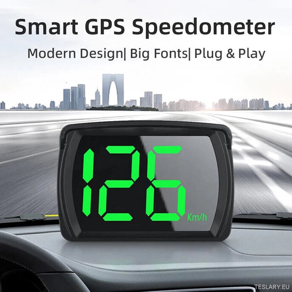 Universal GPS Speedometer with HD Display for All Vehicles - TESLARY Tesla Shop Accessories Europe Nederlands Ireland Deutschland Espana Alicante France Italia
