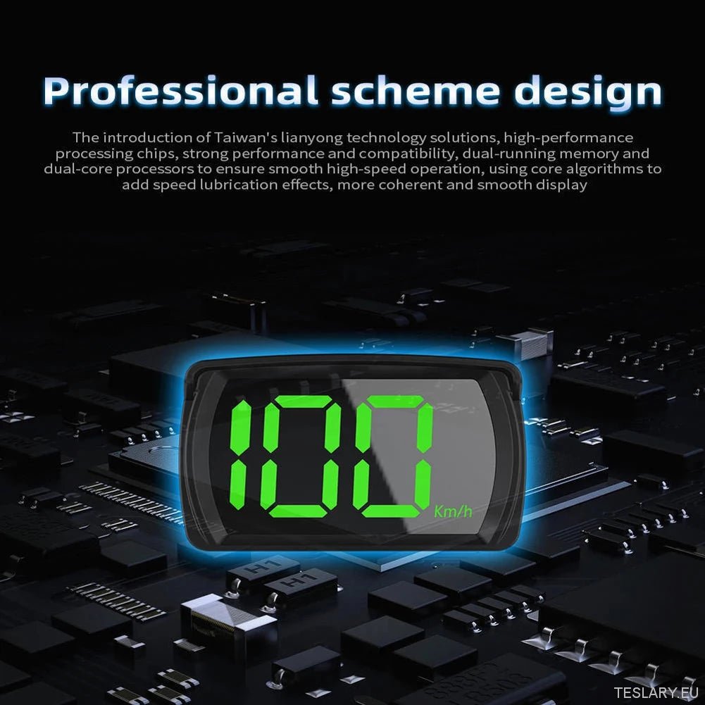 Universal GPS Speedometer with HD Display for All Vehicles - TESLARY Tesla Shop Accessories Europe Nederlands Ireland Deutschland Espana Alicante France Italia
