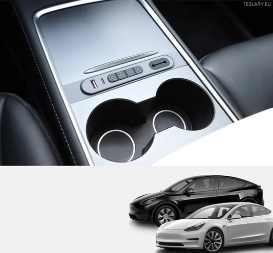 USB Expansion Hub with Physical Button Controls for Tesla Model 3 / Y