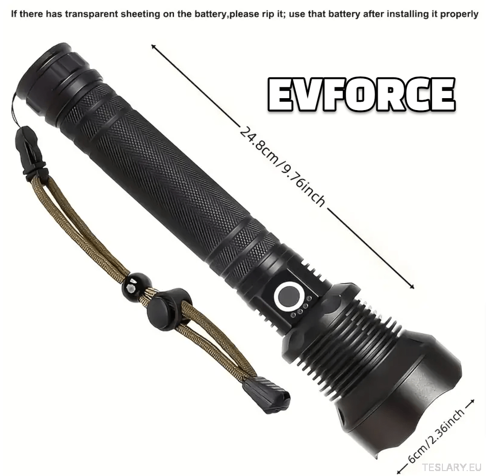 USB Rechargable Flashlight / Torch for your Tesla , BYD , MG or other EV - TESLARY Tesla Shop Accessories Europe Nederlands Dublin Cork Ireland Deutschland Espana Alicante France Italia